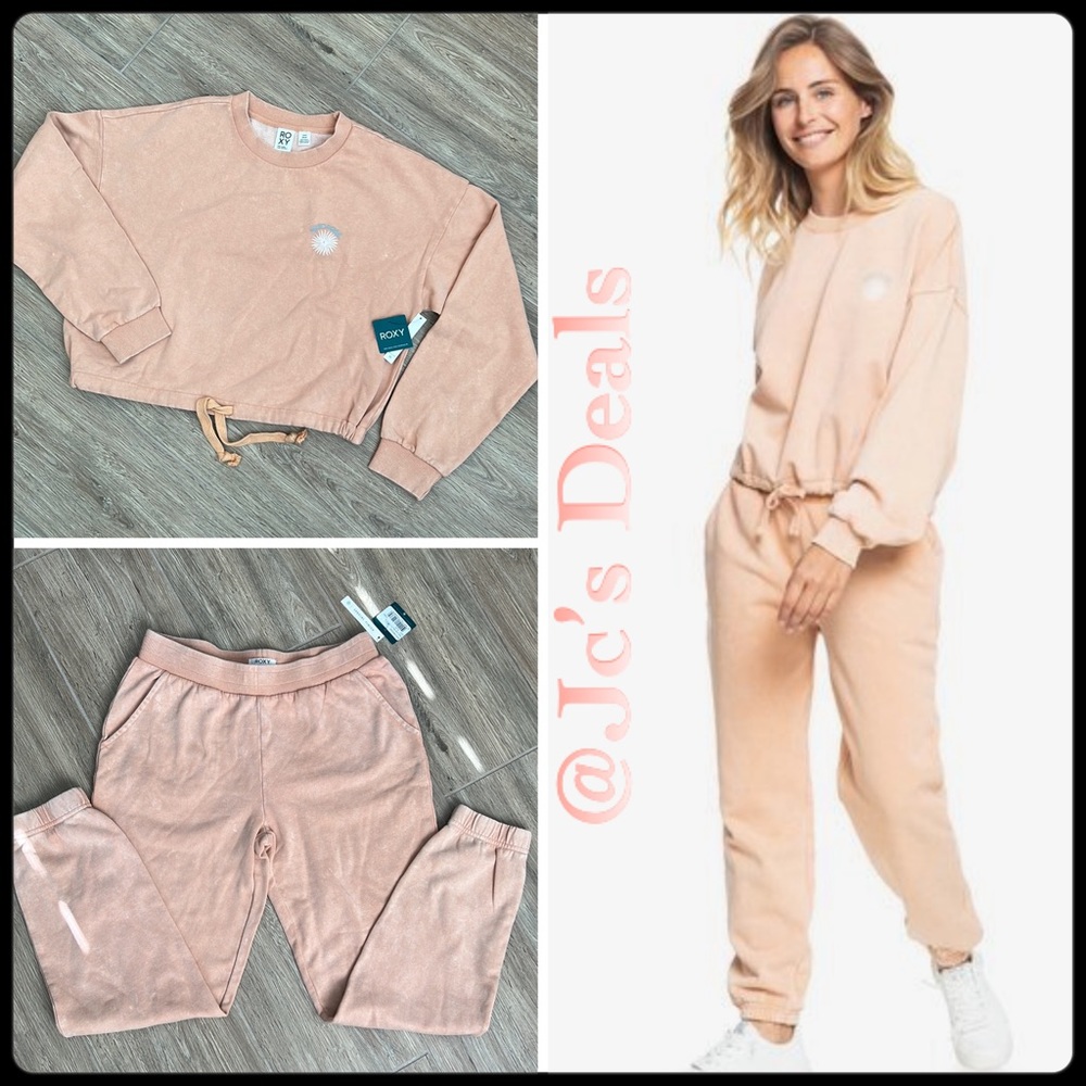 🌻 ROXY FEELING SALTY SWEATSHIRT AND PANT SET FOR WOMEN 🌻 - Picture 1 of 16